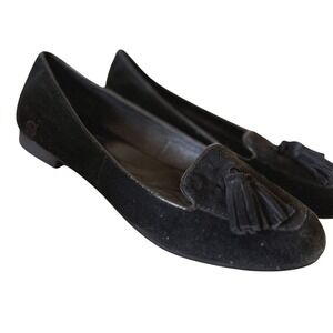Born Suede Tassle Loafers, Slip on - Black 8.5